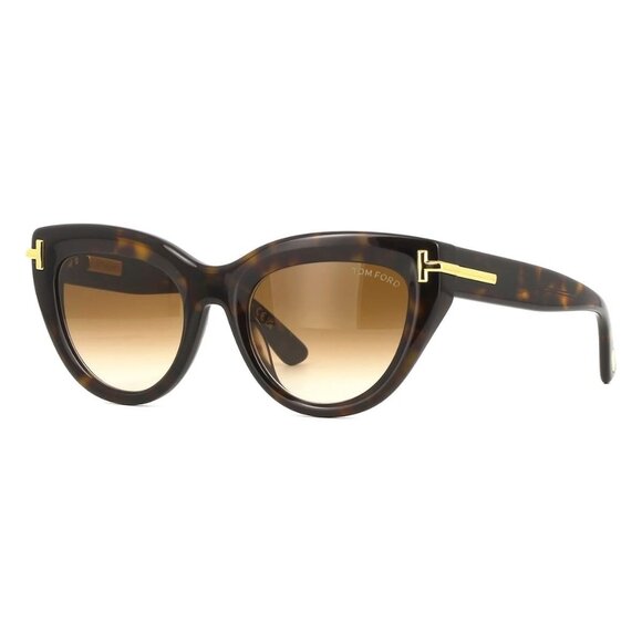 New TOM FORD Icon Collection Havana Cat Eye FT1252/S 52F Sunglasses Women - Picture 1 of 4